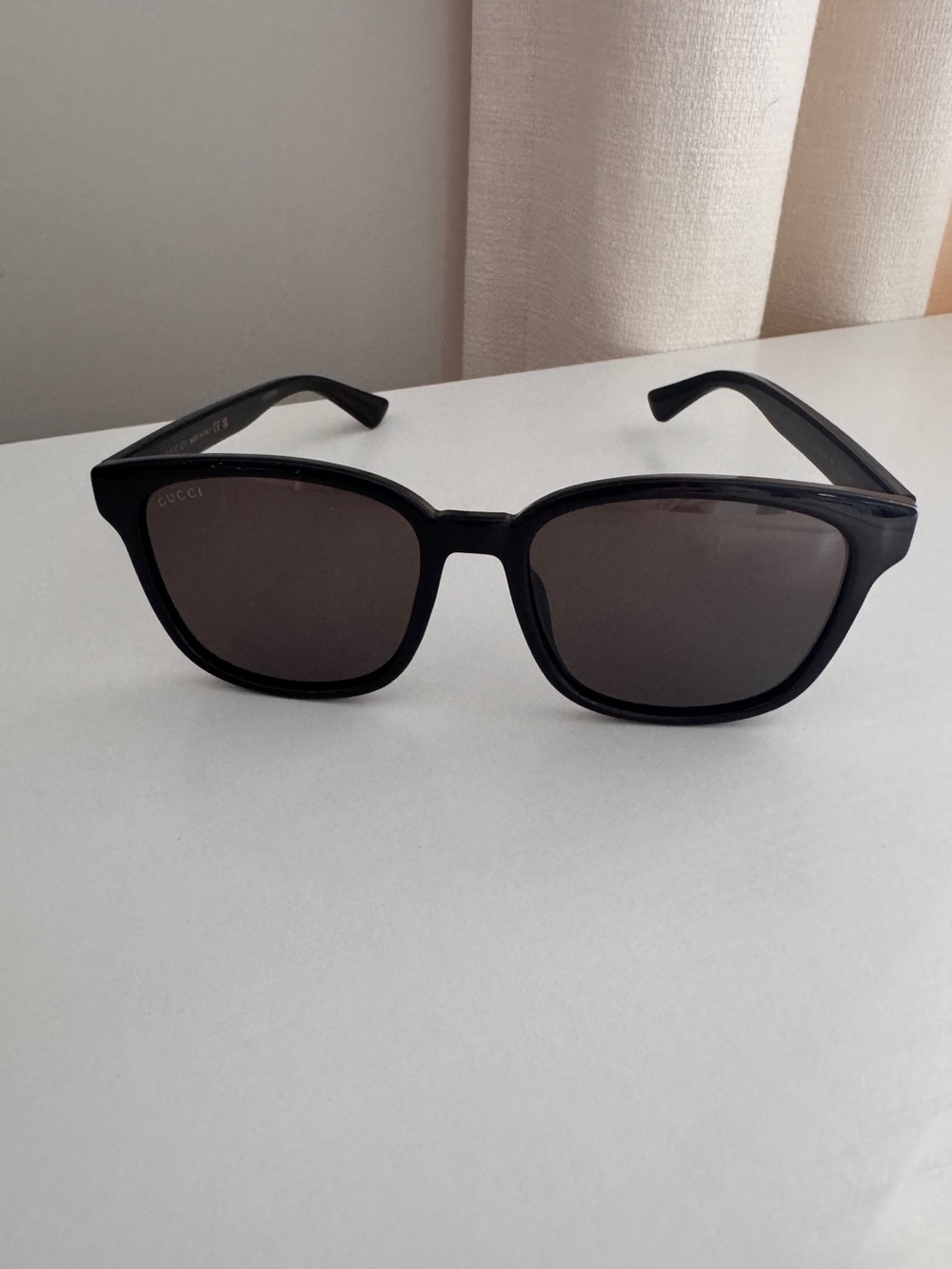 Gucci Black Acetate Sunglasses with Dark Smoke Lenses
